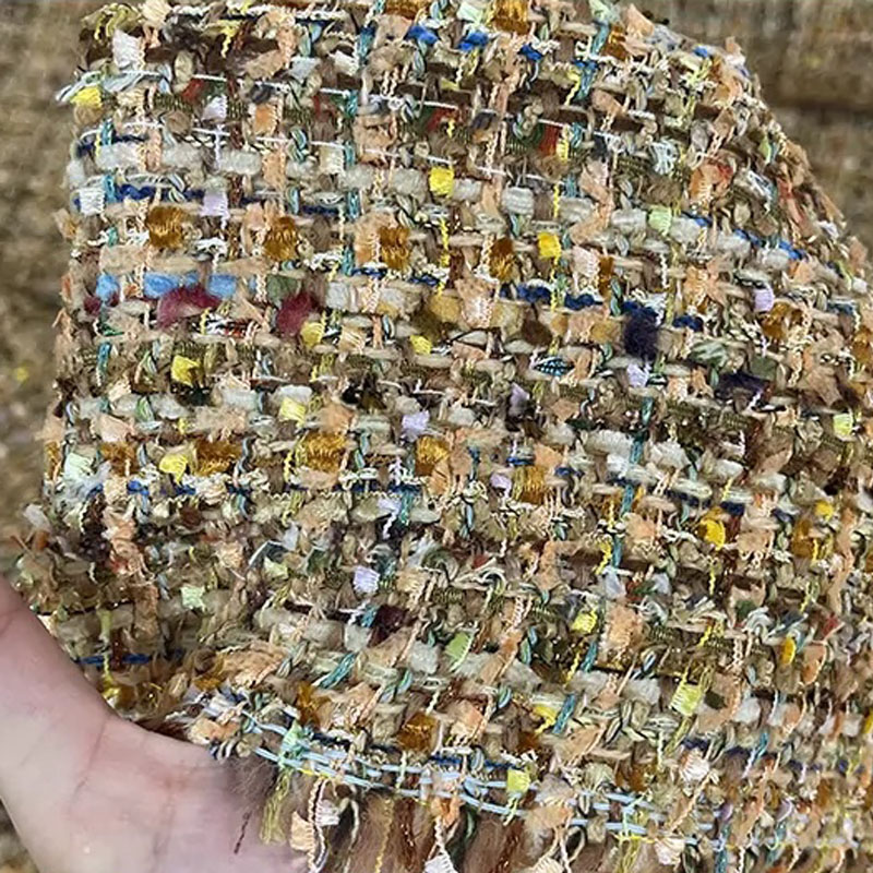 Sewing Tweed Fabric - Tecido Tweed Trançado Tingido com Fios,