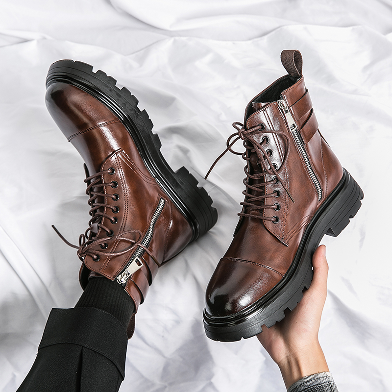 Sewing Zipper - Botas Masculinas Naked da Marca, Sapatos