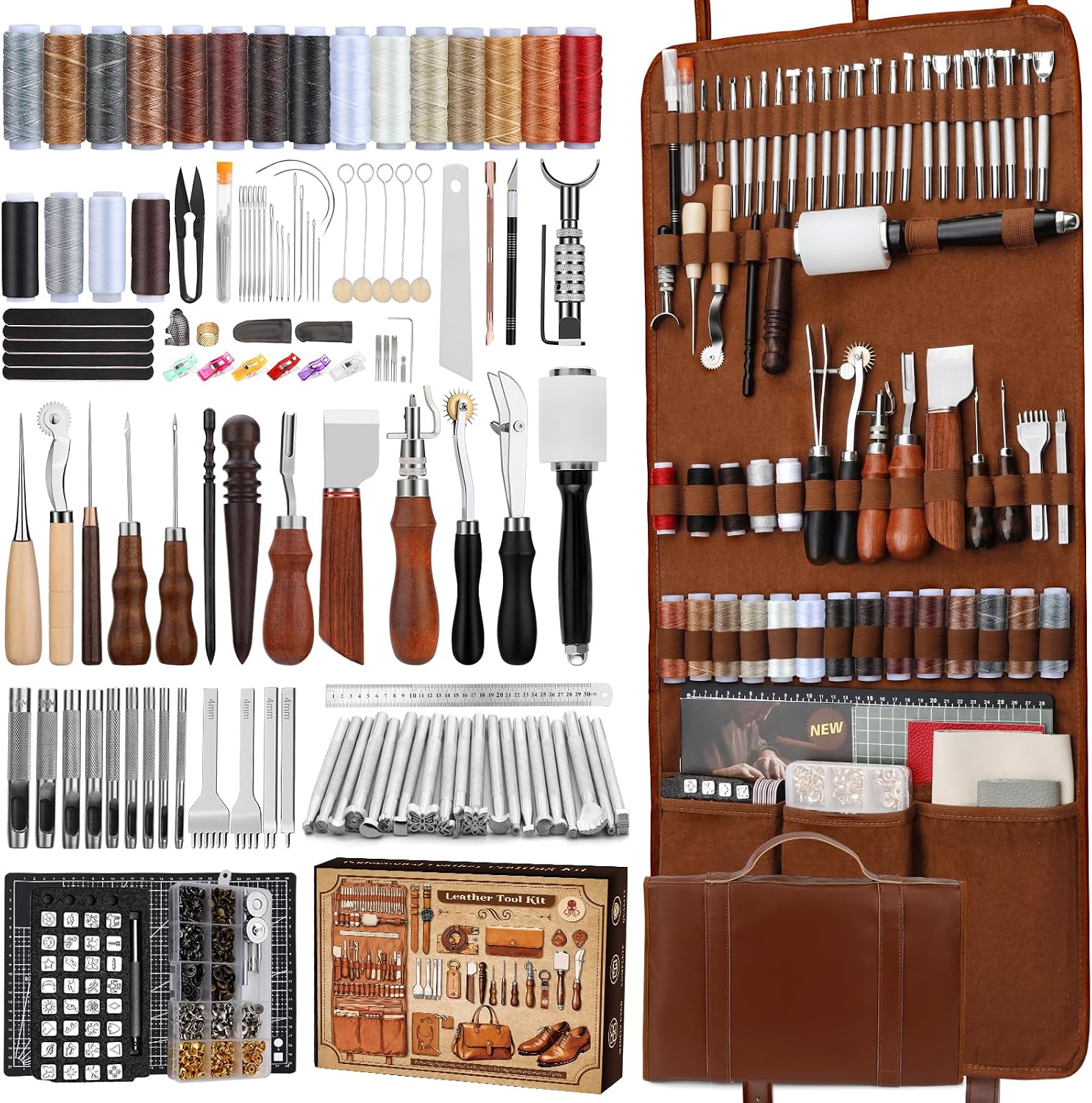 Sewing Kit - Kit de Trabalho em Couro, Ferramentas