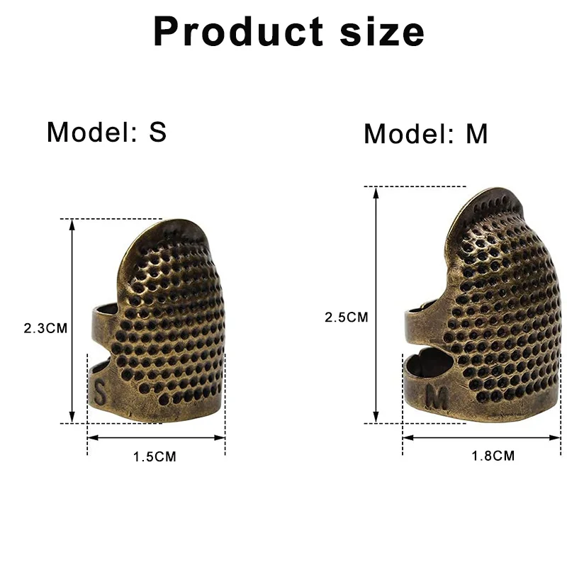 1-3 pçs dedal de costura mão-t - Sewing Thimble Metal avaliação e preço