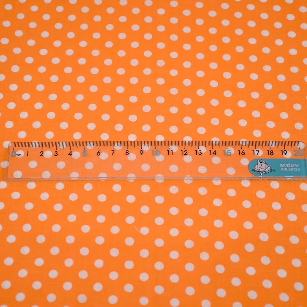 50x150cm branco laranja bolinh - Textile For Sewing avaliação e preço