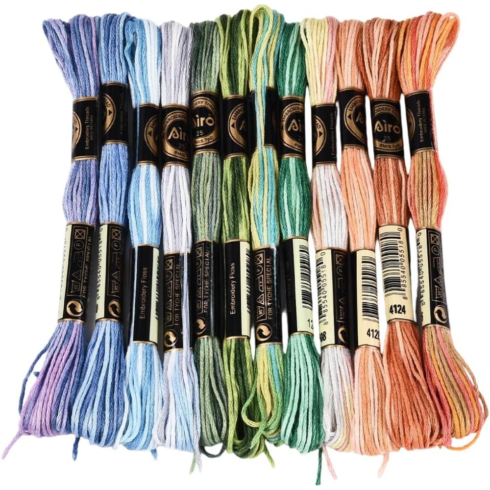 12 Meadas de Linha de Bordar p - Embroidery Floss Thread avaliação e preço