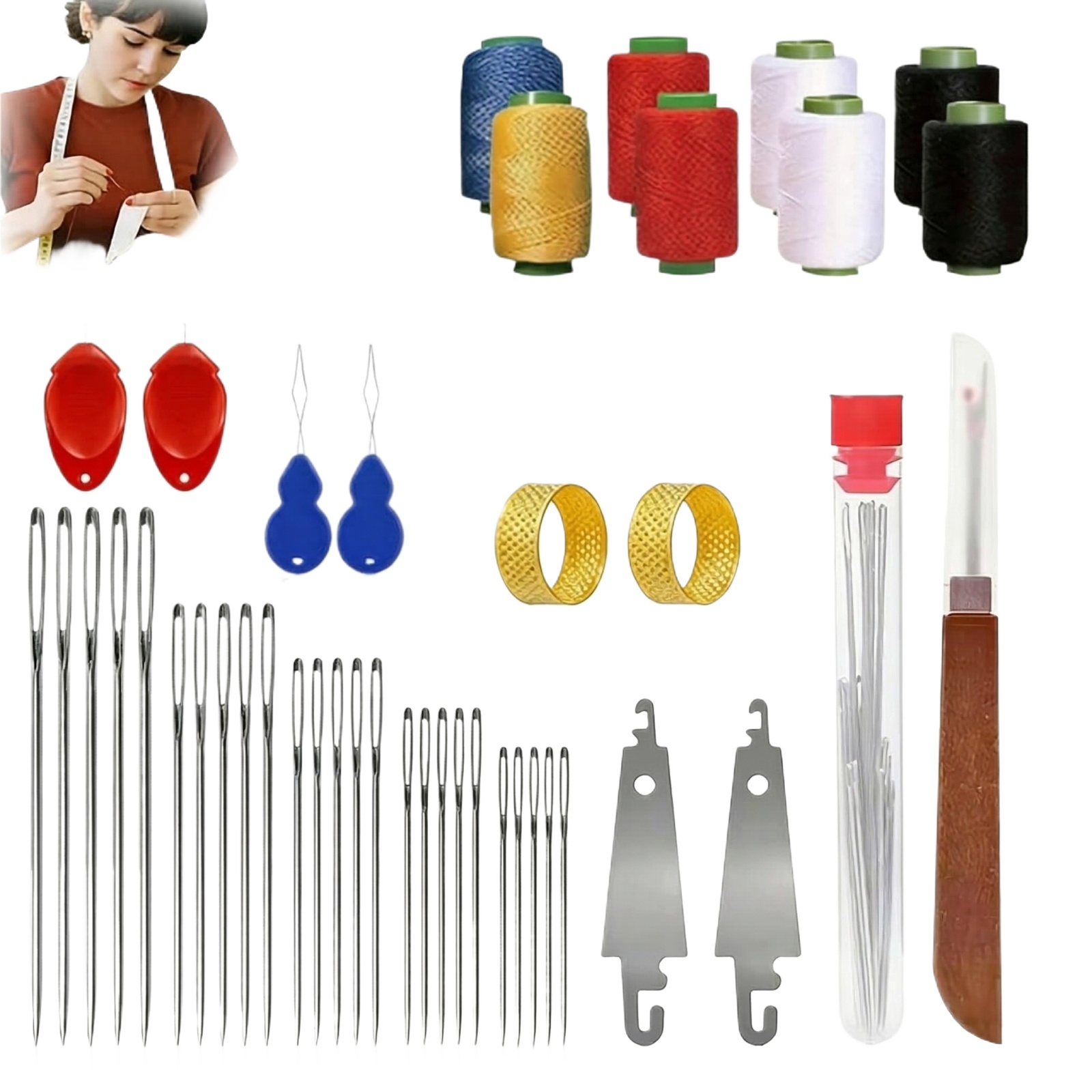Kit de Agulhas de Costura com  - Sewing Kit avaliação e preço