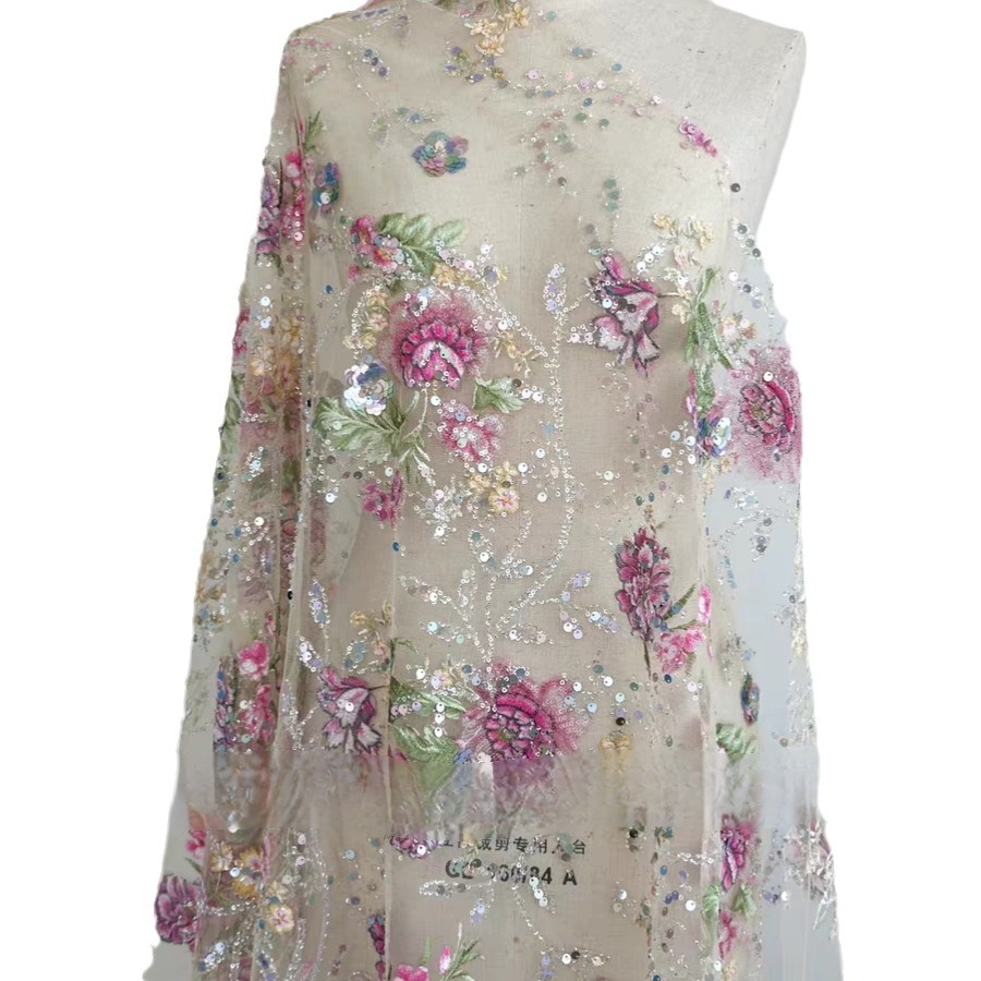 Tecido de Renda Luxuosa com Co - Textile For Sewing avaliação e preço