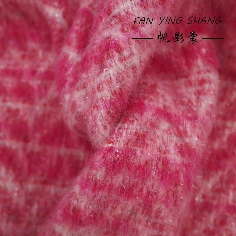2025 nova moda rosa lantejoula - Sewing Tweed Fabric avaliação e preço