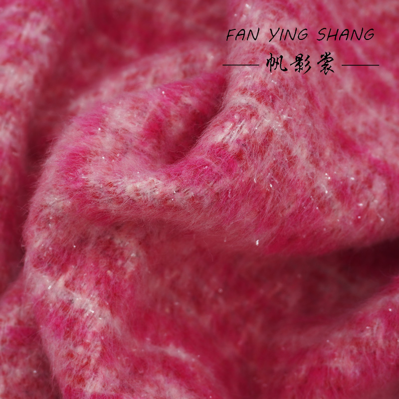 2025 nova moda rosa lantejoula - Sewing Tweed Fabric avaliação e preço