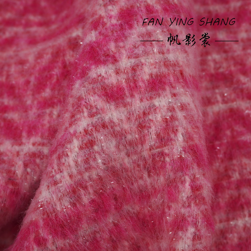 2025 nova moda rosa lantejoula - Sewing Tweed Fabric avaliação e preço