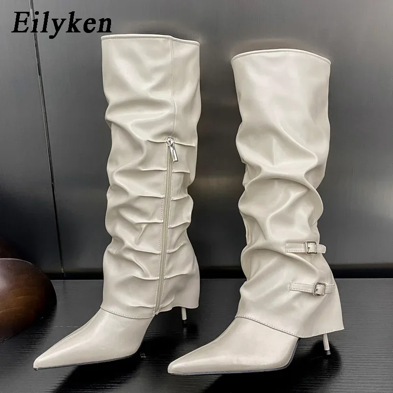 Eilyken Botas Femininas de Can - Sewing Zipper avaliação e preço