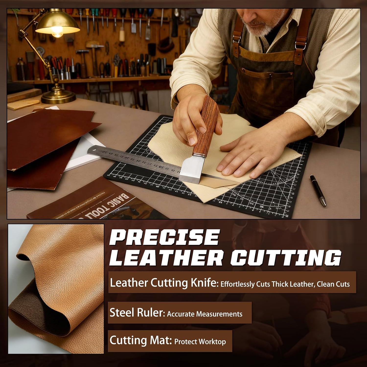 Kit de Trabalho em Couro, Ferr - Sewing Kit avaliação e preço