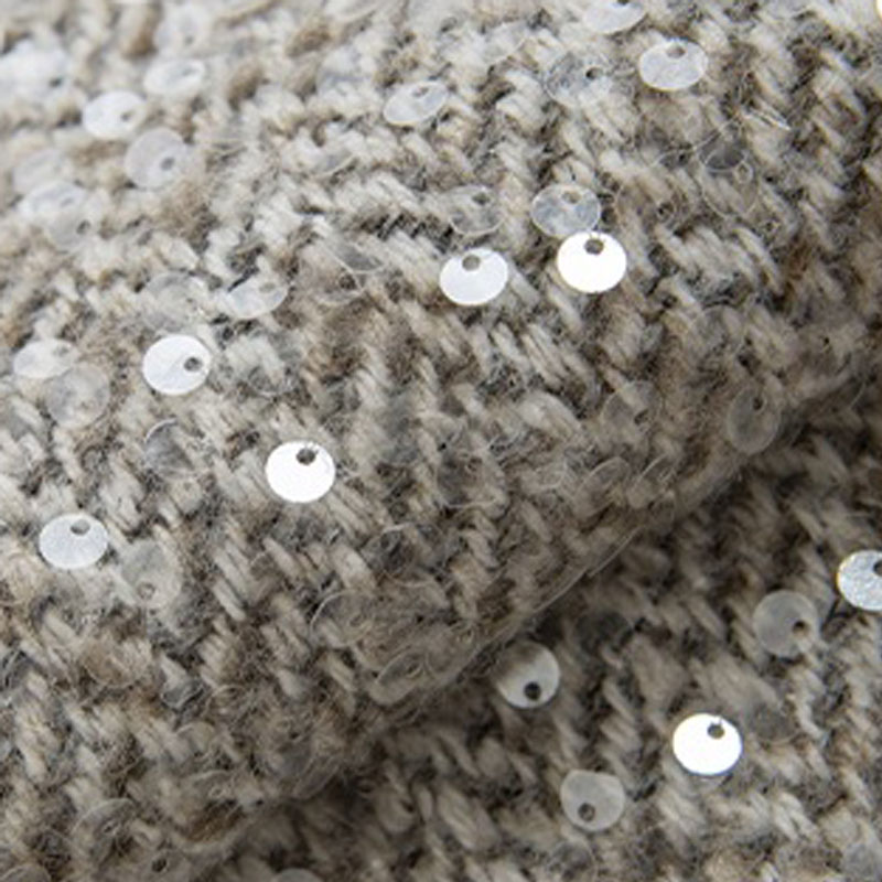Cinza claro com lantejoulas fi - Sewing Tweed Fabric avaliação e preço