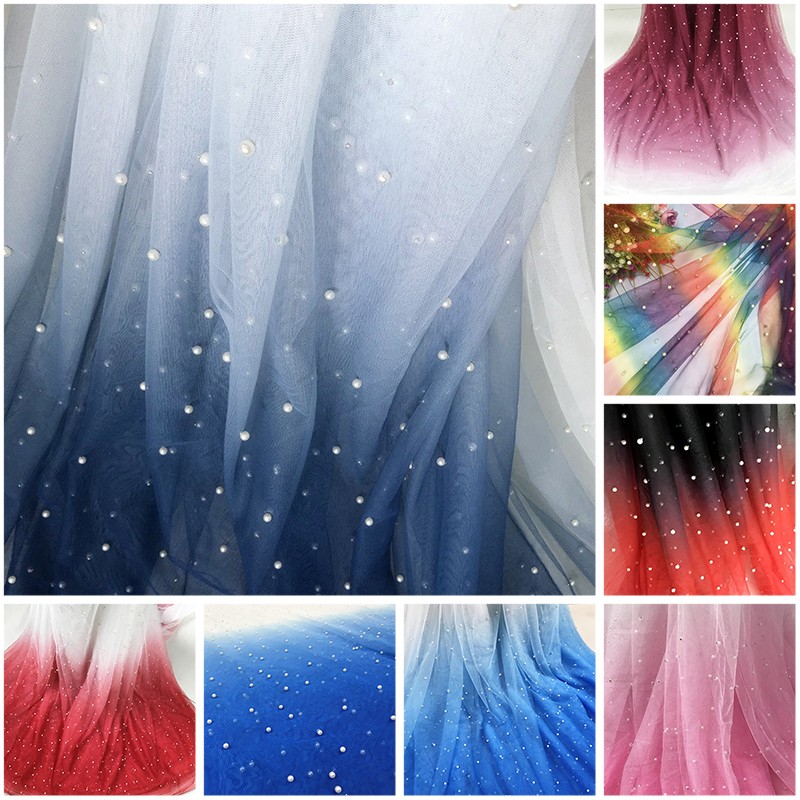 Tecido de Tule Gradiente Pérol - Sewing Batik Fabric avaliação e preço
