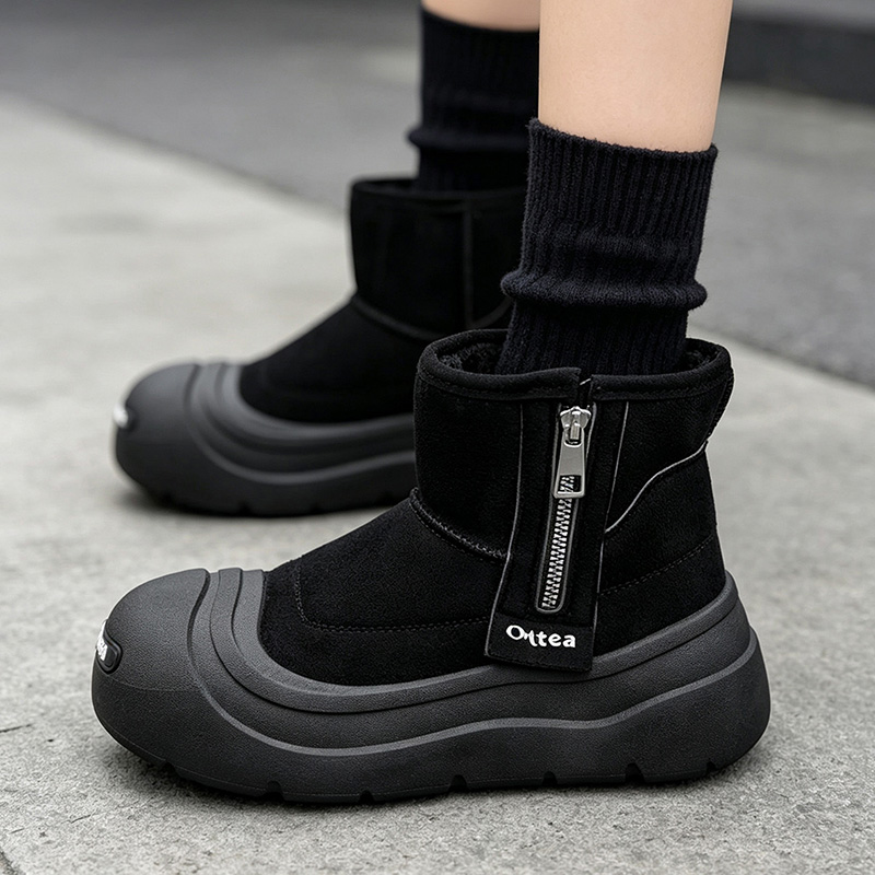 Botas de neve masculinas com f - Sewing Zipper avaliação e preço