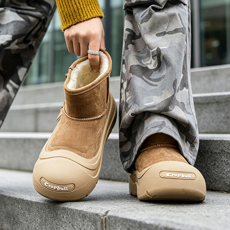 Botas de neve masculinas com f - Sewing Zipper avaliação e preço
